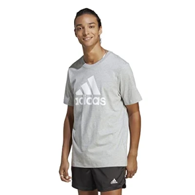 Afbeelding van adidas Sportswear Essentials Sport Tshirt, Heren, Maat: Small, Medium grey heather