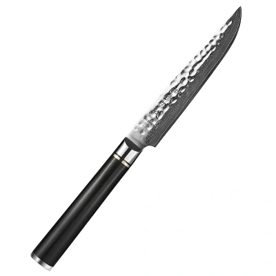 Afbeelding van HEZHEN Steakmes van Damascus staal Langdurige scherpte mooie geschenkdoos handvat Ebbenhout B1Z Series