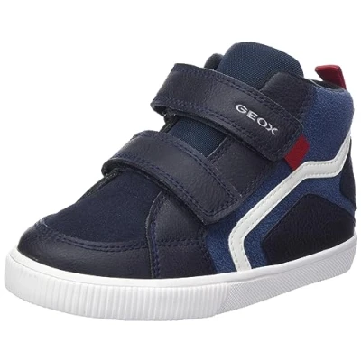 Afbeelding van Geox Kilwi Unisex Sneakers hoog voor kinderen, Maat: 21, Avio/navy Leer en imitatieleer