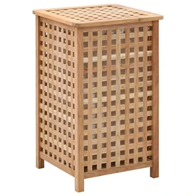 Image de vidaXL Coffre à linge 39 x 65 cm Bois de noyer massif247603