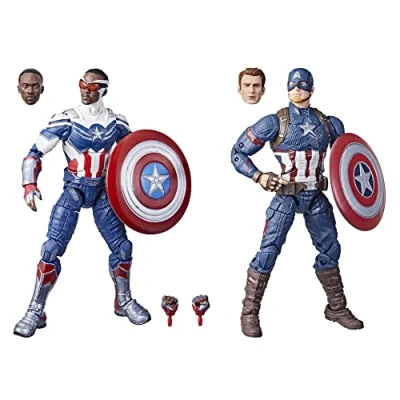 Afbeelding van Captain America: Sam Wilson &amp; Steve Rogers Marvel Legends Action Figure 2 Pack (15 cm)