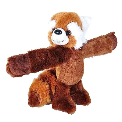 Afbeelding van Wild Republic Huggers Panda pluche armband, 20 cm, rood