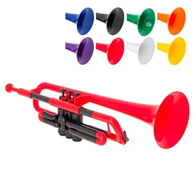 Image de pTrumpet Trompette Sib en plastique Rouge (+ housse)