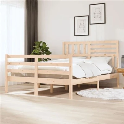 Afbeelding van vidaXL Bedframe zonder matras massief hout 120x200 cm