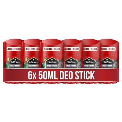 Afbeelding van Old Spice Deo Stick Wolfthorn Deodorant 6x 50 ml Voordeelverpakking