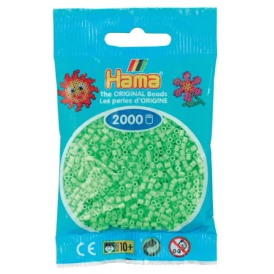 Afbeelding van Hama 501 47 zak met 2000 mini kralen (kleine Ø 2,5 mm) pastelgroen