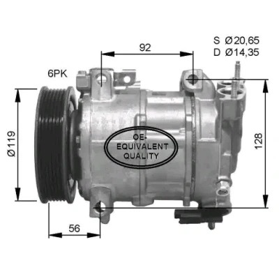 Afbeelding van Compressor, airconditioning NRF 32593