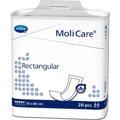 Afbeelding van Hartmann Molicare Rectangular 15 x 60 cm rechte luiers 1 pak van 28 stuks