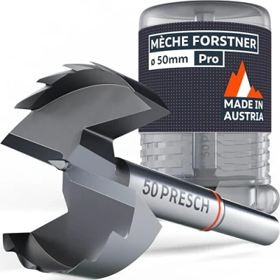 Afbeelding van Presch Forstnerboor Ø 50 mm ultrascherpe en duurzame houtboor zeer nauwkeurige centreerpunt voor perfecte ronde gaten