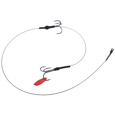 Afbeelding van Ultimate 7x7 Steelwire Deadbait Leader 40cm Hook size 6 Stinger