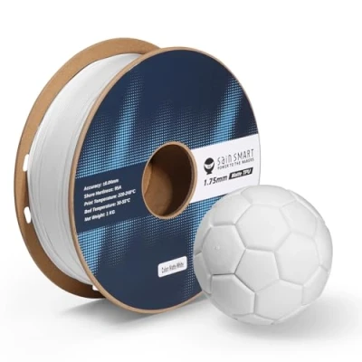 Afbeelding van SainSmart TPU mat filament wit 3D printfilament flexibel 1,75 mm 1 kg maatnauwkeurigheid +/ 0,05 zacht 95A