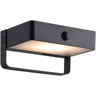 Afbeelding van Nordlux Buitenlamp Saulio Solar Oplaadbare wandlamp Zwart