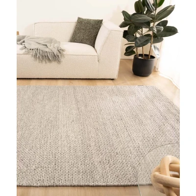 Afbeelding van Wollen Vloerkleed Hyssing Lichtgrijs 240x340 Cm