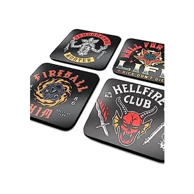 Afbeelding van STRANGER THINGS 4 Hellfire Club Official Coaster Pack / Onderzetter
