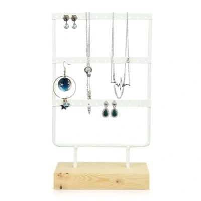 Afbeelding van Oorbelhouder, Sieradenstandaard Houten Oorbel Display Stand Oorbellen Sieraden Stand, 36 Gaten