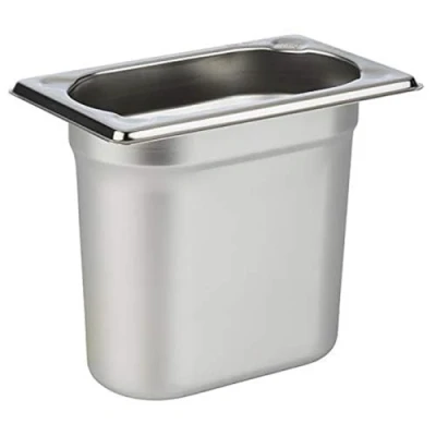 Afbeelding van APS 81506 GN 1/9 gastronorm container roestvrij staal afmetingen 175 x 105 mm hoogte 150 volume 1,5 liter