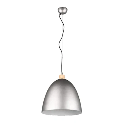 Afbeelding van Reality LED Hanglamp E27 Fitting Rond Nikkel Aluminium Tot 60W