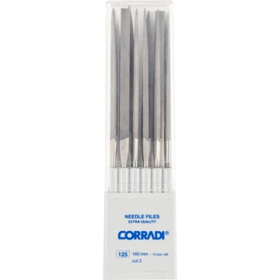 Afbeelding van PFERD 12325164 CORRADI naaldvijlenset Zwitserse kap 2 in kunststof box Lengte 160 mm 1 stuk(s)