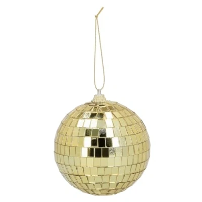 Afbeelding van Boland 6 Discoballen Goud Glitter &amp; Glamour 80&#039;s NYE Oudjaarsavond