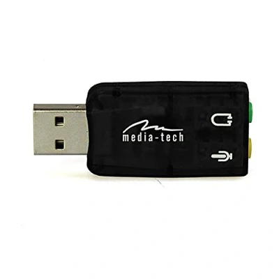 Afbeelding van Media Tech VIRTU 5.1 MT5101 Geluidskaart (USB), Geluidskaart, Zwart