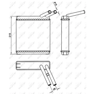 Afbeelding van Kachelradiateur, interieurverwarming NRF 58581