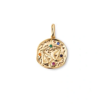 Afbeelding van SINGULARU hanger Zodiac Organic Colours van 18kt verguld zilver te combineren met halsketting sieraden voor dames, goudkleurig
