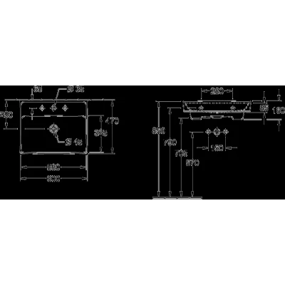 Afbeelding van Villeroy &amp; Boch Collaro meubelwastafel wit (60 x 47 cm) 1 kraangat,
