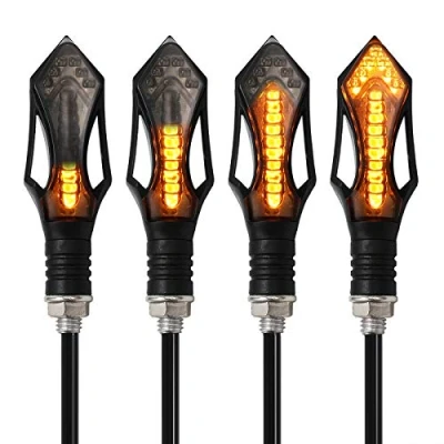 Afbeelding van Kinstecks 4 stuks motorfiets knipperlichten, 12 V, leds, voor motorfiets, scooter, quad, cruiser off road