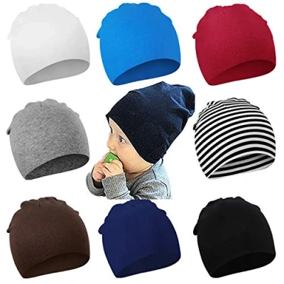 Afbeelding van DRESHOW 4 stuks babymuts voor pasgeborenen, zacht, schattig, gebreid, baby&#039;s, jongens, kinderen, mutsen