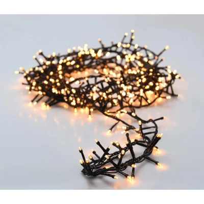 Afbeelding van Micro Cluster 560 LED&#039;s 11 meter extra warm wit 8 functies + geheugen