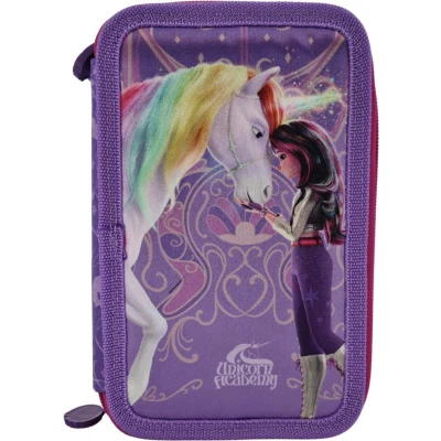 Afbeelding van Danneels Unicorn Academy 3 Delige Pennenzak Gevuld Paars