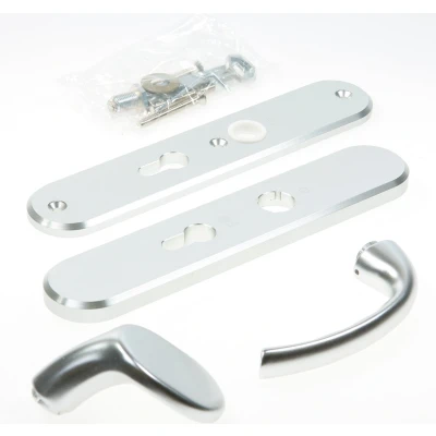 Afbeelding van Hoppe Tokyo veiligheidsbeslag knop/kruk Aluminium F1 PC55 LS (afgerond) SKG***