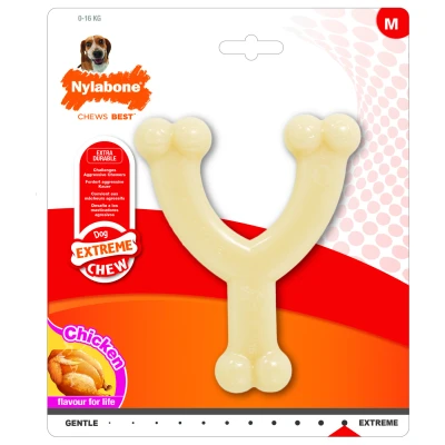 Afbeelding van Nylabone Extreme Chew Wishbone Kipsmaak TOT 16 KG