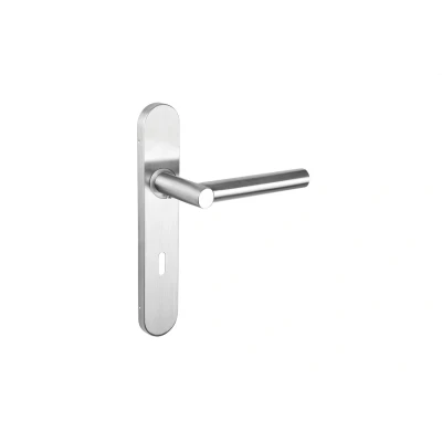 Afbeelding van Lavuzo deurkruk Grosetto RVS met afgerond schild SL72 Per set Deurklink