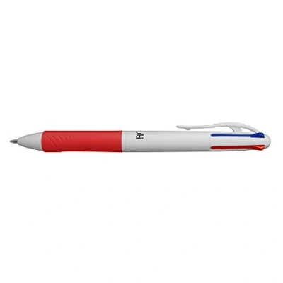 Afbeelding van OSAMA, 4 Multi kleuren, 1 stuk, blisterverpakking met 1,0 mm balpen zwarte inkt, blauw, rood en groen, ideaal voor schrijfwaren op school, universiteit kantoor