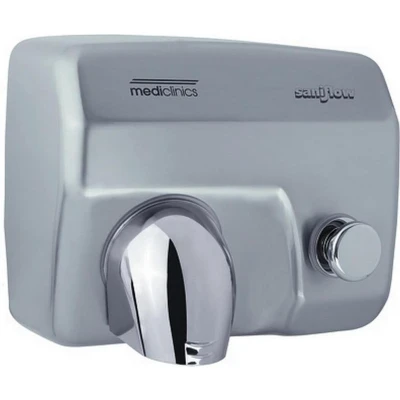 Afbeelding van Mediclinics Handendroger Drukknop 2250 watt Kunststof RVS look