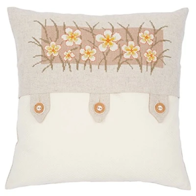 Afbeelding van Homedeco kussen kit Vanillebloemen Vervaco PN 0145327