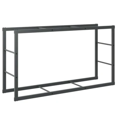 Afbeelding van Haardhoutrek 110x30x61 cm staal zwart