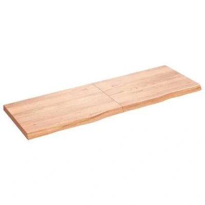 Afbeelding van Wandschap 180x60x6 cm behandeld massief eikenhout lichtbruin