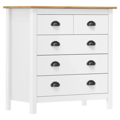 Afbeelding van Dressoir Hill Range 79x40x80 cm massief grenenhout wit