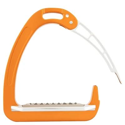 Image de Acavallo Étriers Arena AluPLUS Orange/Argent 12cm