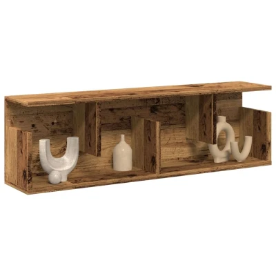 Afbeelding van vidaXL Wandkast 100x20x30 cm bewerkt hout oud houtkleurig
