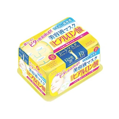Afbeelding van Kose Clear Turn Essence Facial Mask met Hyaluronzuur 30 maskers (Japanse import)