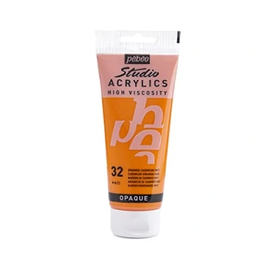 Image de Pébéo 837032 Studio Acrylique Tube Orange Cadmium Imitation 100 ml