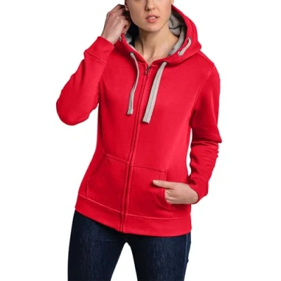 Afbeelding van Women&#039;s Hooded Jacket met ritssluiting Raspberry 5XL