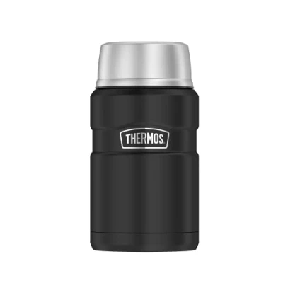 Afbeelding van Thermos Stainless King Thermoscontainer van roestvrij staal, 0,71 liter, matzwart, staal