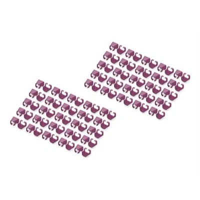 Image de DIGITUS Clips de codage couleur câble pour raccordement magenta (pack 100)