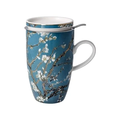 Afbeelding van Goebel Vincent van Gogh Thee Mok Amandelboom Blauw Beker porselein 450ml
