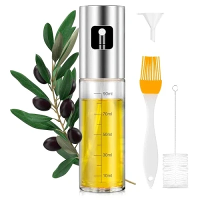 Afbeelding van PORTENTUM Premium olie spray voor keuken en airfryer 100 ml anti druppel glazen met dispenser accessoires olievrije friteuse