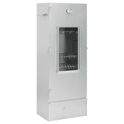 Afbeelding van BBQ rookoven met houtsnippers 44,5x29x110 cm staal